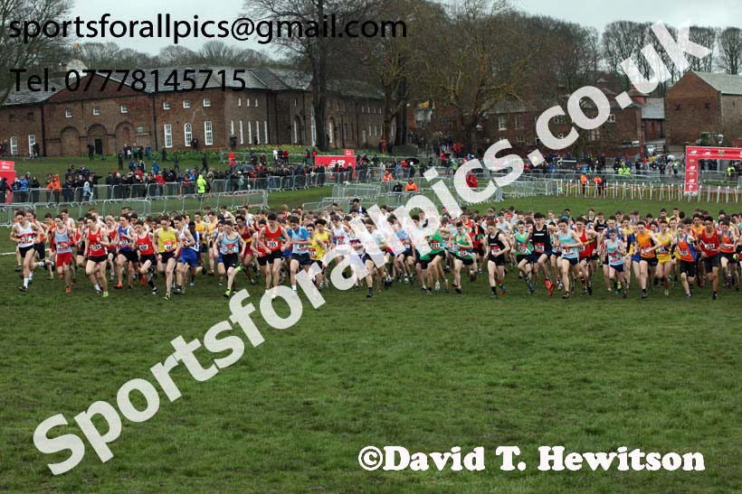 Intermediate boys 2019 New Balance English Schools Cross Country Champs, Temple Newsam, Leeds. Photo:  David T. Hewitson/Sports for All Pics